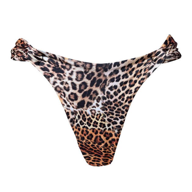 Jaguar Animal Print Brazilian Classic Side Scrunch Bikini Bottom ...