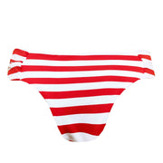 Red Stripes Brazilian Wide Side Bikini Bottom