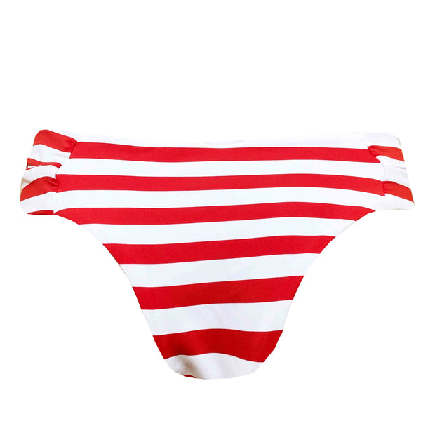 Red Stripes Brazilian Wide Side Bikini Bottom