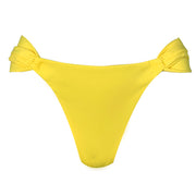 Solid Yellow Brazilian Classic Side Scrunch Bikini Bottom