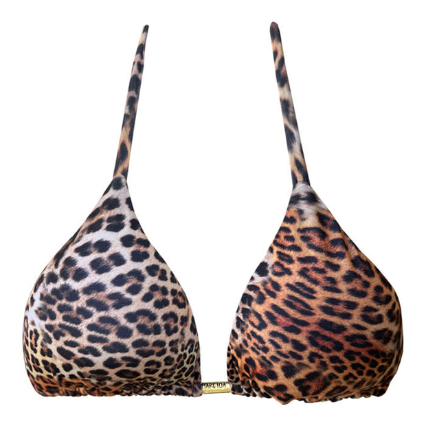 Jaguar Animal Print Brazilian Triangle Bikini Top
